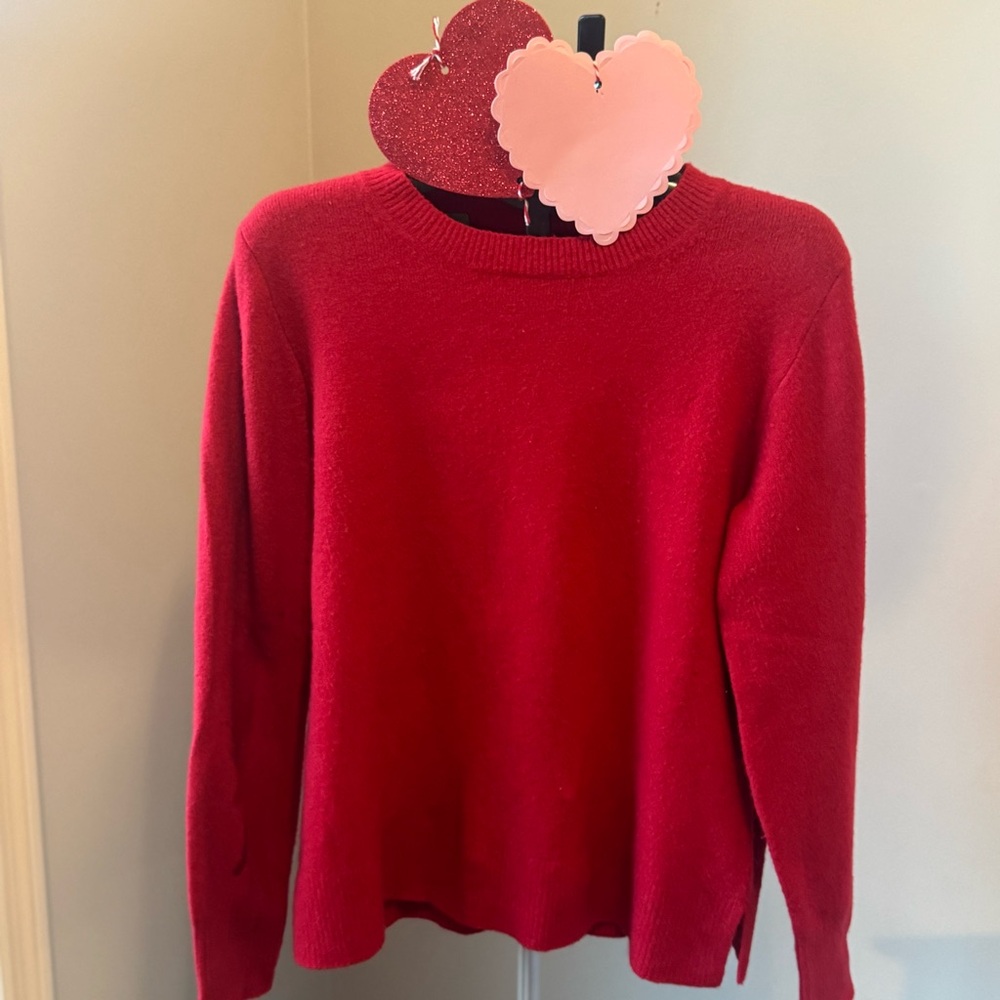 J. Crew Red Crewneck Sweater